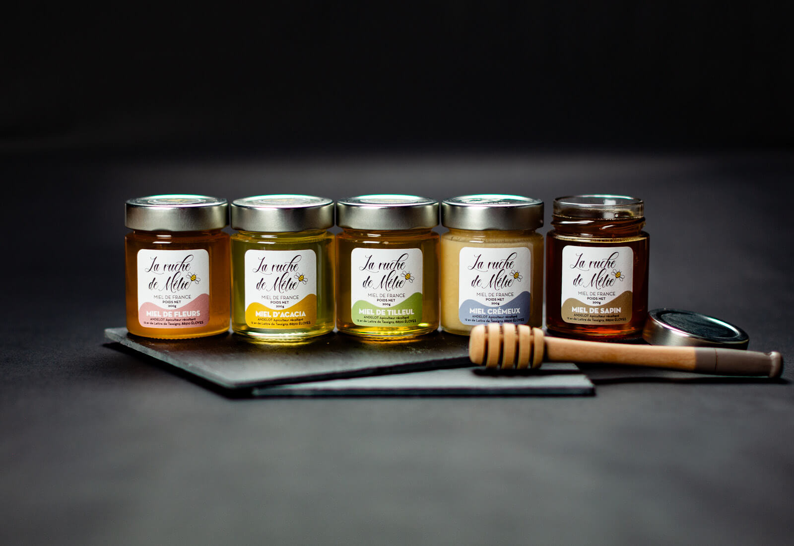 Packshot -miel -ruche – melie